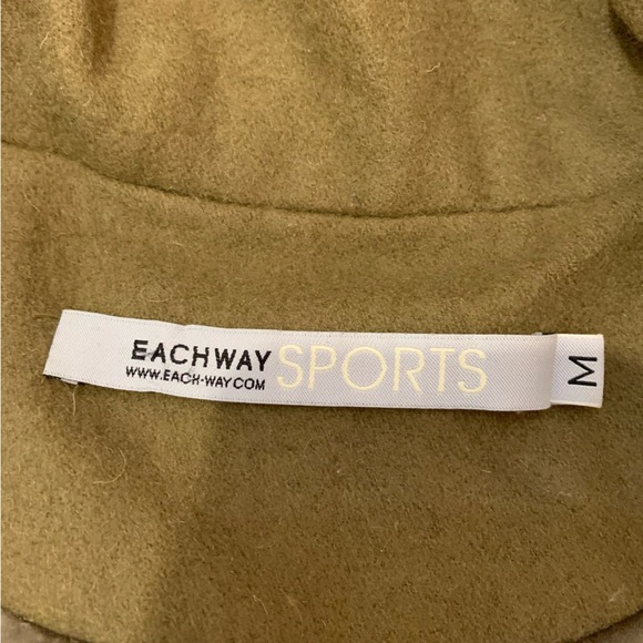 Eachway Sports Women's Jacket Faux Fur Outer Shell Hooded Brown Green Size M - Picture 6 of 15